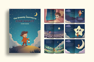 design children storybook in illustrator for KDP publishing ingramspark and lulu