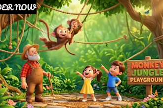 create 3d kid animation video, nursery rhymes and cocomelon style learning video