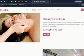 design a responsive salon and spa website