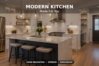 build a stunning home renovation, interior design and home staging website