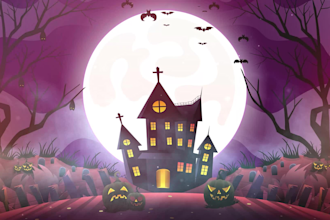 create halloween greeting video