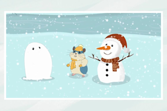 create a winter snow play invitation for kids