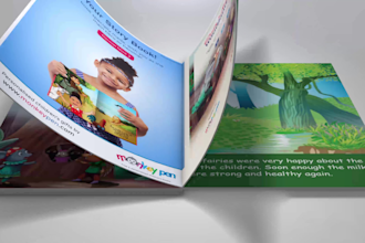 create this kids book promo or children book trailer customs video