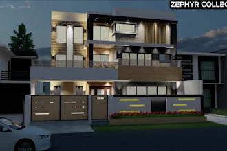 do 3d home exterior modelling, architectural rendering, walkthrough animation
