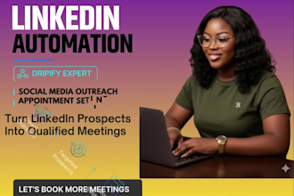 do linkedin automation, social media outreach and appointment setting on dripify