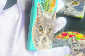 paint handmade pet portrait magnets on canvas or ceramic
