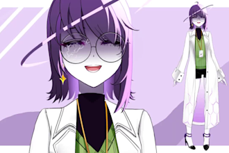 design and rig live 2d vtuber model anime live 2d vtuber rigging for vtube studo