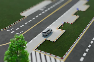 animate cars, parking maneuvers and driving test courses in 3d