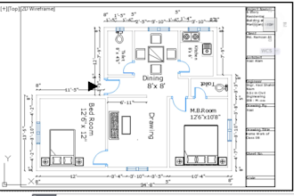 draw 2d architectural plan autocad 2d floor plan