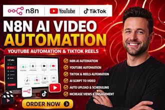 do n8n ai video automation, youtube automation and tiktok, reels n8n video post