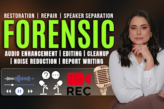 do forensic audio editing, cleanup, detect background noise, noise removal