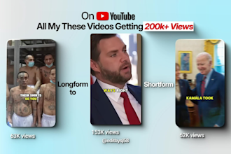edit high retention shortform videos for brands ,creaters