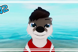 custom vrchat furry avatar 3d vrm model with facial tracking PC quest compatible