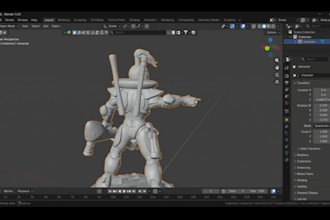 sculpt custom dnd character 3d print and paint rpg miniature figurine stl model