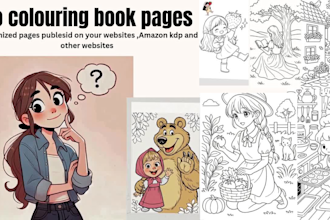 draw custom coloring book pages for kids and adults