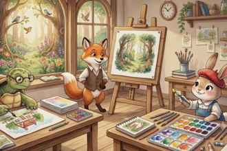 illustration für ein kinderbuch mit aquarellbildern, aquarell buchillustration