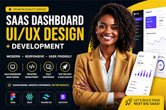 create professional saas dashboard UI UX design and frontend development