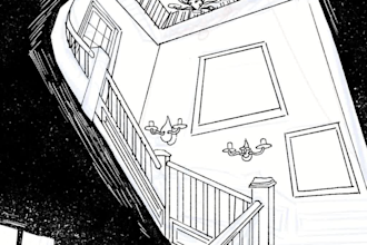 a professional hand drawn ink illustration in line art style