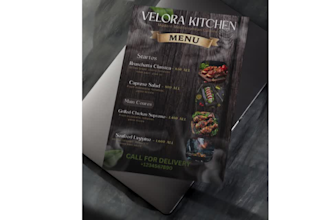 a professional restaurant menu, cafe menu, or food menu