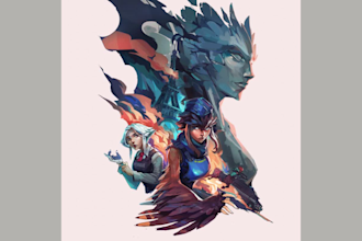 create steam capsule art and game art illustrations