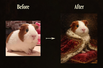 create a royal renaissance oil painting portrait of your pet