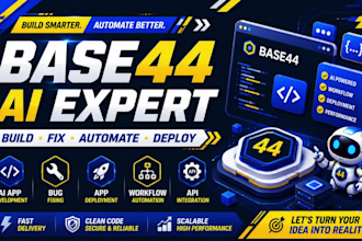 build base44 ai app web app bug fixing deployment and workflow automation