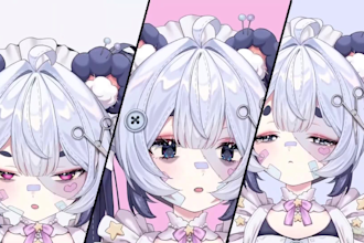 design and rig pro live2d vtuber model, 2d vtuber design ready to stream
