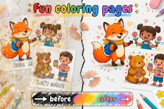 create kids stories coloring pages and activities