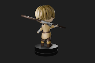 create custom lowpoly your character 3d modeling