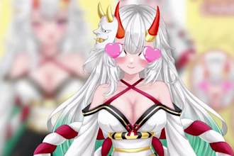 design anime vtuber character, vtuber avatar, 2d vtuber model, vtuber commission