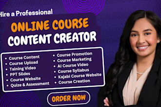 do online course content creation, elearning video course, moodle lms website