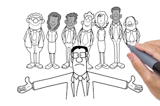 create whiteboard animation explainer video, hand drawn animation video