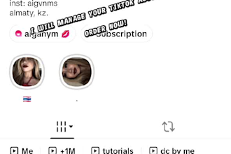 be your tiktok manager for organic growth follower and engagement