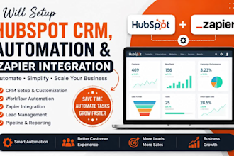 setup hubspot crm, automation and zapier integration