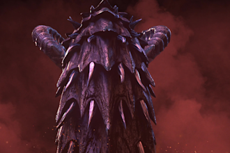 create 3d creature animal model, monster dragon model for game and animation