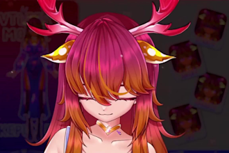 draw and rig custom pro live2d vtuber model, 2d anime vtuber for vtube studio