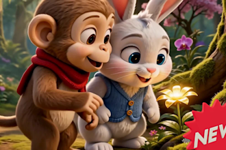 create 2d cartoon animations and kids story videos