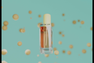 photorealistic 3d perfume product renders and animations