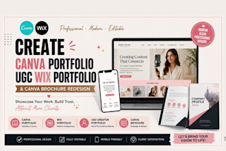 design canva portfolio website ugc wix portfolio design canva brochure redesign