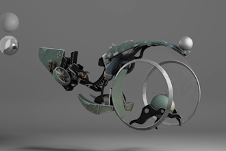 create a profesional 3d hardsurface models for games and films