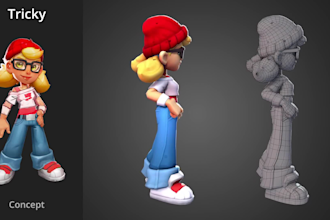 do 3d character modeling 3d character design stylized 3d character 3d game model
