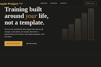 build a one page website for your business