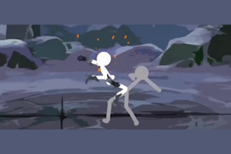 create stickman fighting animation and stickman figure action video