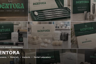 create minimalist and premium dental and healthcare logo