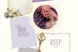 create elegant wedding invitation and stationery