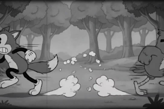 create 2d rubber hose, 1930s animation or black and white animation