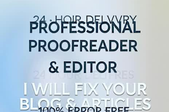 proofread and edit your blog article