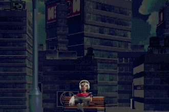 create music visualizer animation, ps2 y2k n64 retro lowpoly music animation