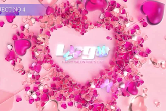 create beautiful happy valentines day greeting video