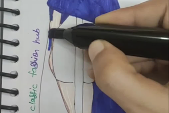 create fashion illustration and dress design